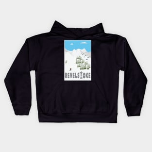 Revelstoke, B.C. Canada, Ski Poster Kids Hoodie